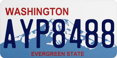 WA license plate AYP8488