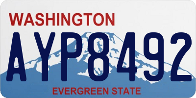 WA license plate AYP8492