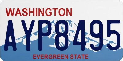 WA license plate AYP8495