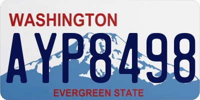 WA license plate AYP8498