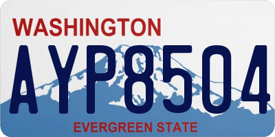 WA license plate AYP8504