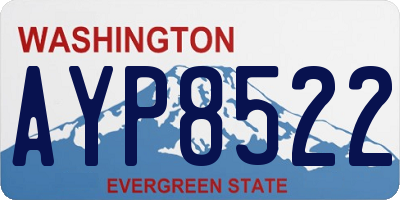WA license plate AYP8522