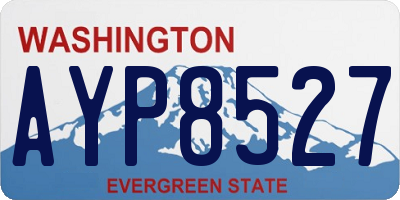WA license plate AYP8527