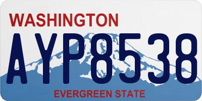 WA license plate AYP8538