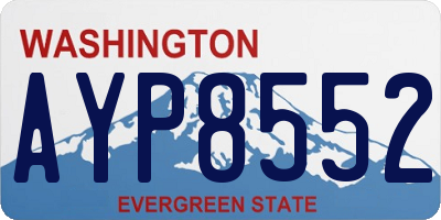 WA license plate AYP8552
