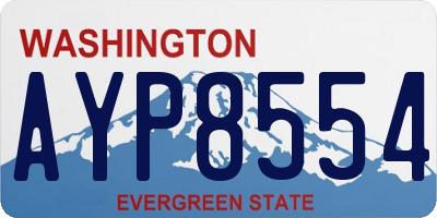 WA license plate AYP8554