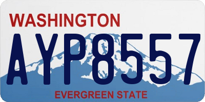 WA license plate AYP8557