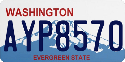 WA license plate AYP8570