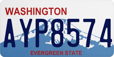 WA license plate AYP8574