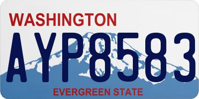 WA license plate AYP8583