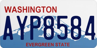 WA license plate AYP8584