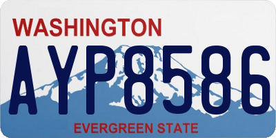 WA license plate AYP8586
