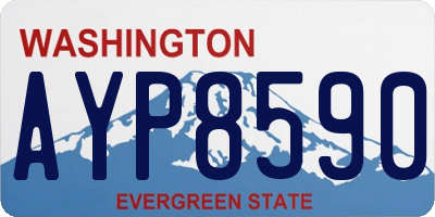 WA license plate AYP8590