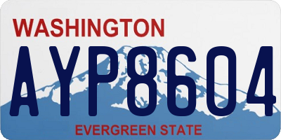 WA license plate AYP8604