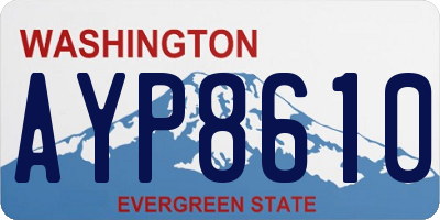 WA license plate AYP8610