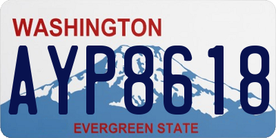 WA license plate AYP8618
