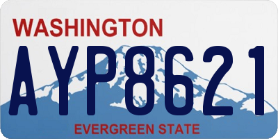 WA license plate AYP8621