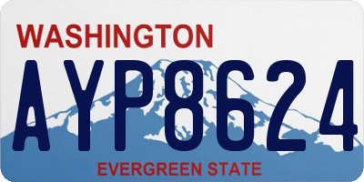 WA license plate AYP8624