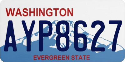 WA license plate AYP8627