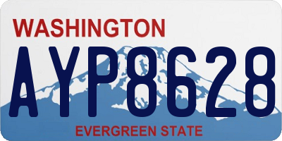 WA license plate AYP8628