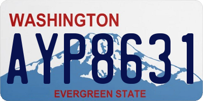 WA license plate AYP8631