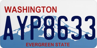WA license plate AYP8633