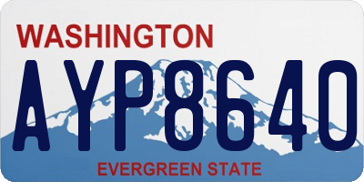 WA license plate AYP8640