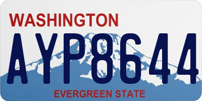 WA license plate AYP8644