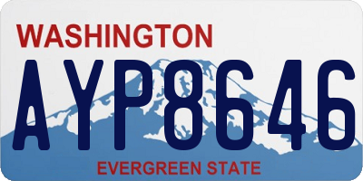 WA license plate AYP8646