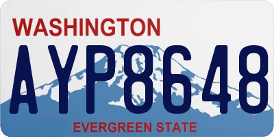 WA license plate AYP8648