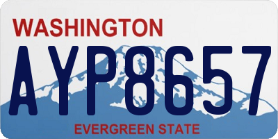 WA license plate AYP8657