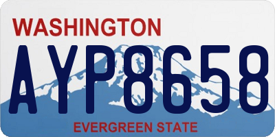 WA license plate AYP8658