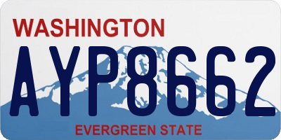 WA license plate AYP8662