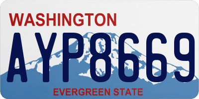 WA license plate AYP8669