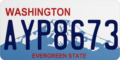 WA license plate AYP8673