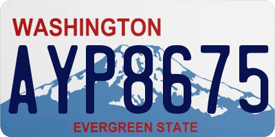 WA license plate AYP8675