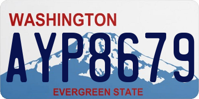 WA license plate AYP8679