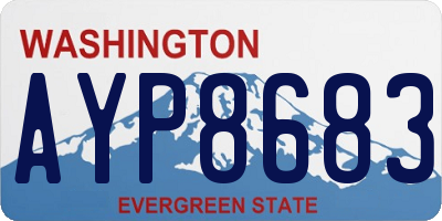 WA license plate AYP8683