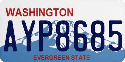 WA license plate AYP8685