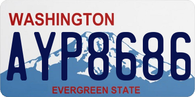 WA license plate AYP8686