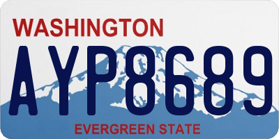 WA license plate AYP8689