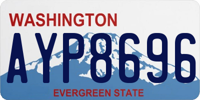 WA license plate AYP8696