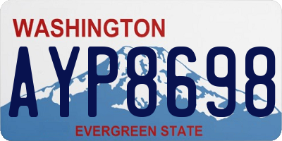 WA license plate AYP8698