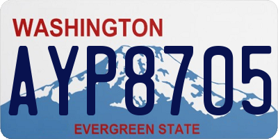 WA license plate AYP8705