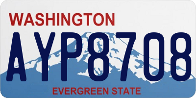 WA license plate AYP8708