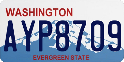 WA license plate AYP8709