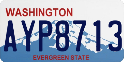 WA license plate AYP8713
