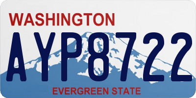 WA license plate AYP8722