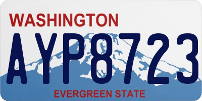 WA license plate AYP8723