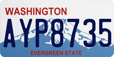 WA license plate AYP8735
